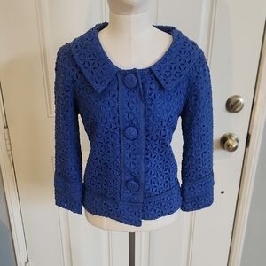 Kenar Blue Lace Jacket